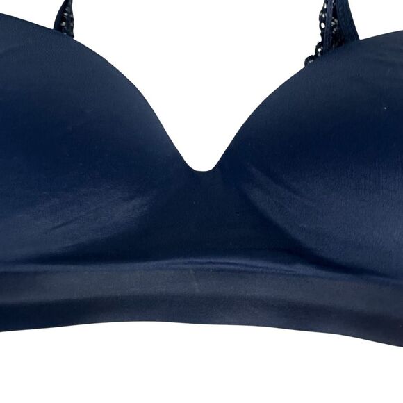 Soma Enbliss 36C Luxe Wireless Bra With Lace Back Navy - Picture 7 of 10